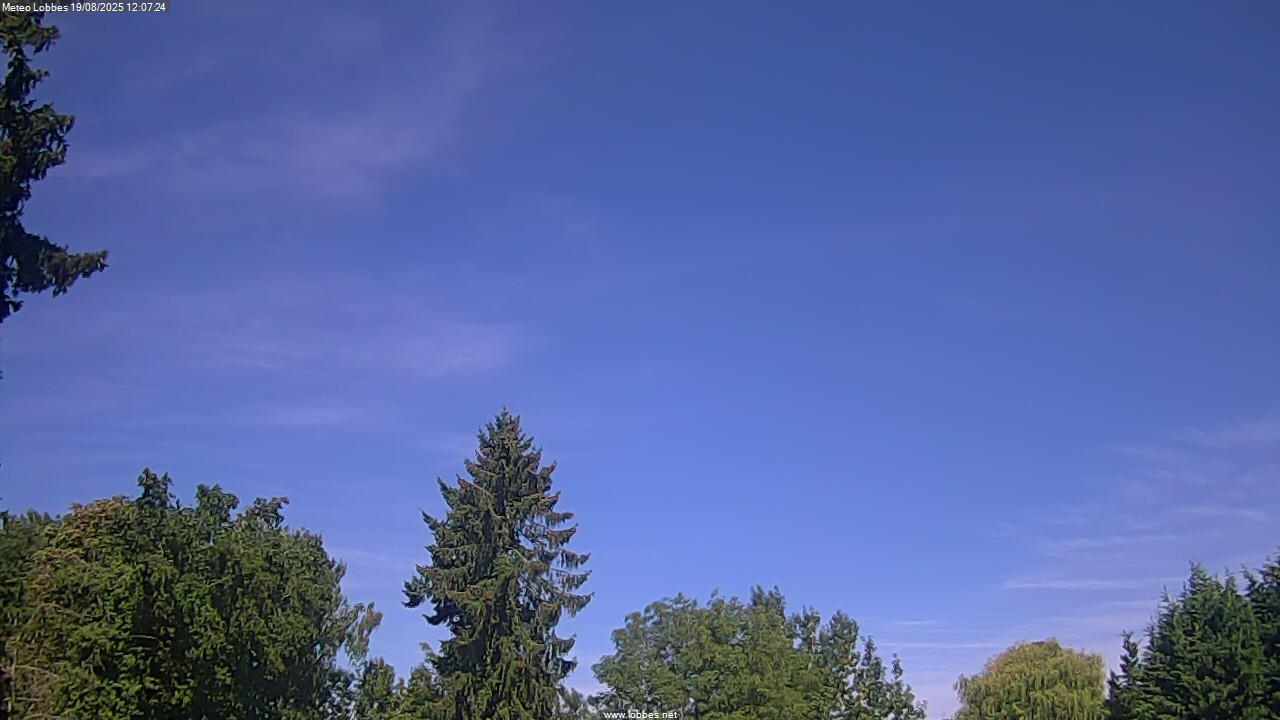 M&eacute;t&eacute;o Lobbes webcam 2025-08-19